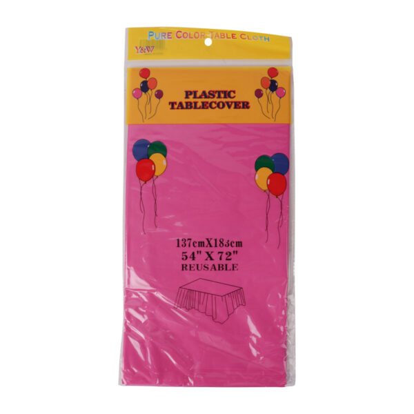 Pink Plastic Table Cover