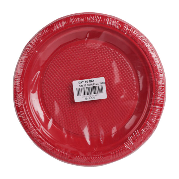 Red Plastic Plate 7inch - 20PCS