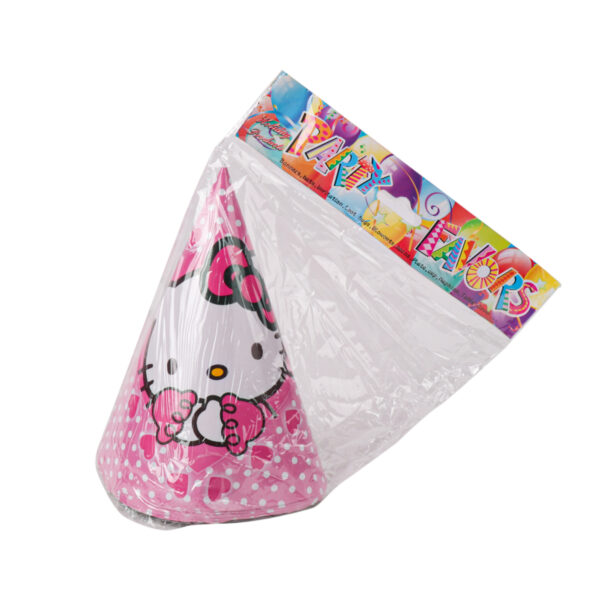 Hello Kitty Party Paper Cap 20CM - 6PCS
