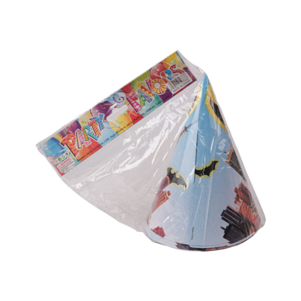 Batman Party Paper Cap 20CM - 6PCS