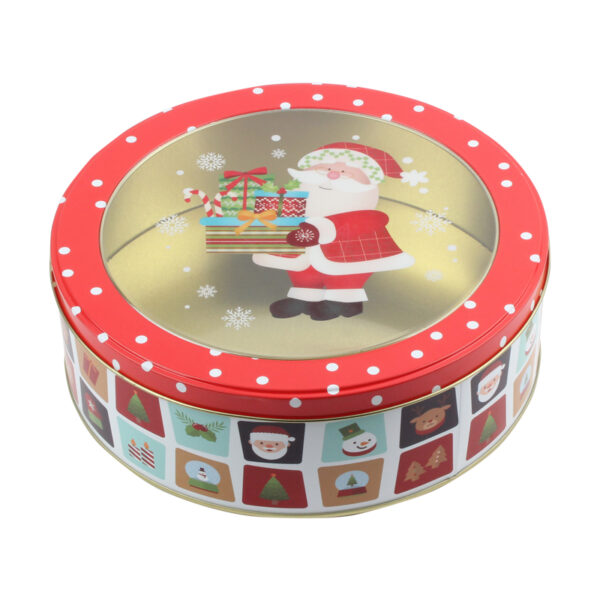 Christmas Metal Box Round