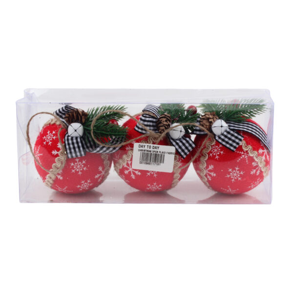 Christmas 3PCS Plaid Fabric