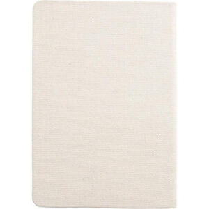ADANA - Santhome Recycled Canvas A5 Hard Cover Notebook with PU Pocket - Beige