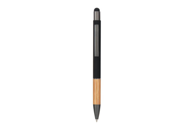 AYTOS-Metal-Stylus-Pen-with-Bamboo-Grip-and-Rubberized-Aluminium-Barrel-Black-1