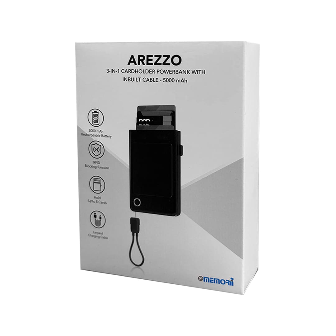 AREZZO - @memorii 5000mAh 3-in-1 Card Holder Powerbank - الصورة 13