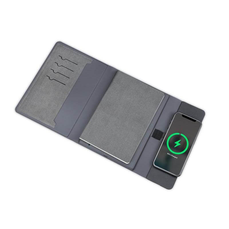 BERGMUND - Santhome 10000mAh Mag Wireless Powerbank Portfolio - Black - الصورة 4