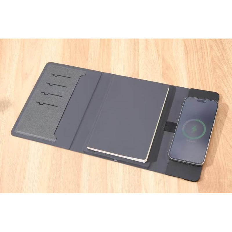 BERGMUND - Santhome 10000mAh Mag Wireless Powerbank Portfolio - Black - الصورة 6