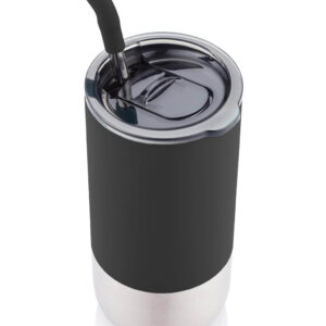 BORCULO - CHANGE Collection Insulated Tumbler with Reusable Straw - Black
