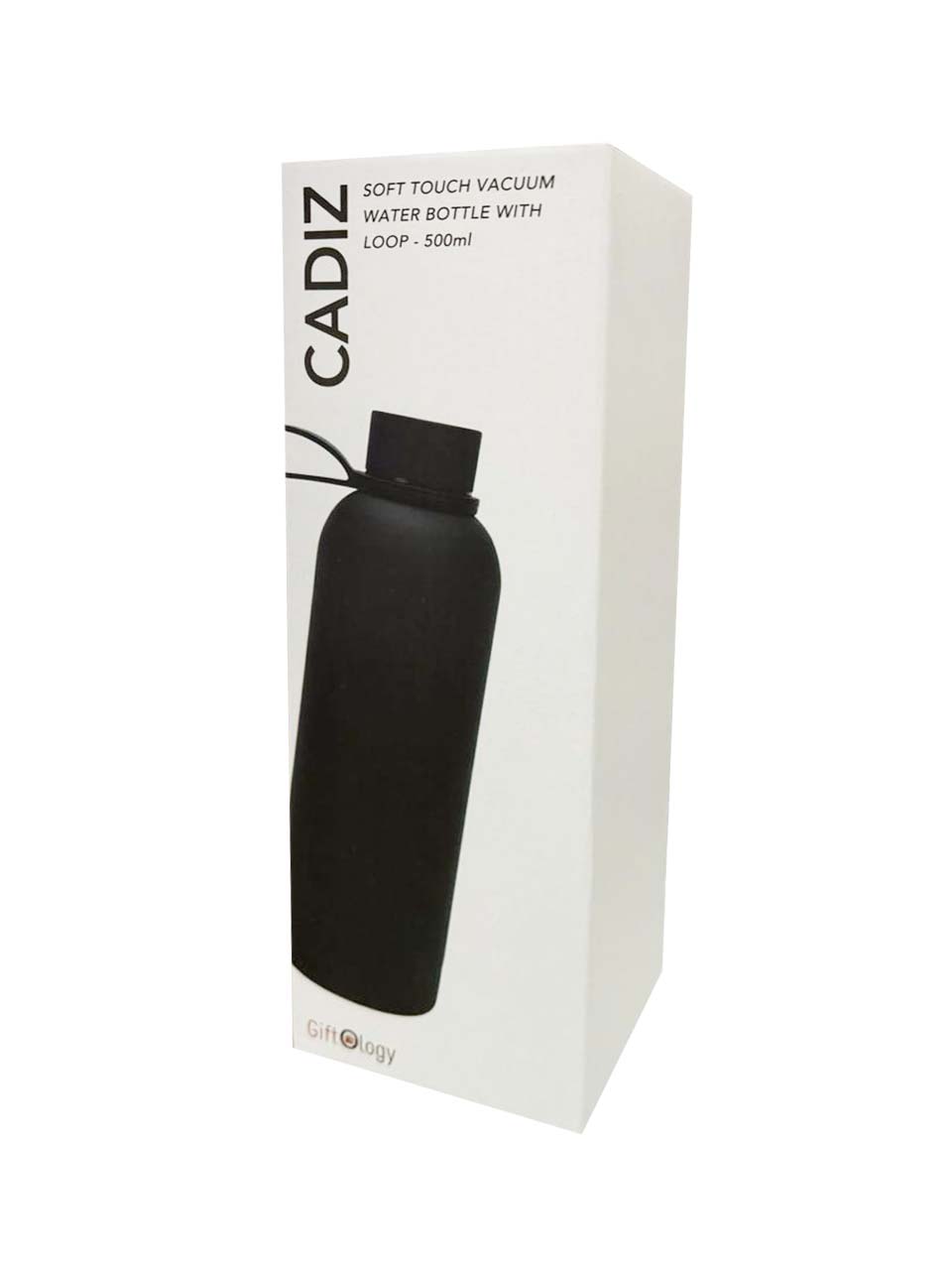 CADIZ - Giftology Double Wall Stainless Steel Bottle 500ml - Black - Image 3