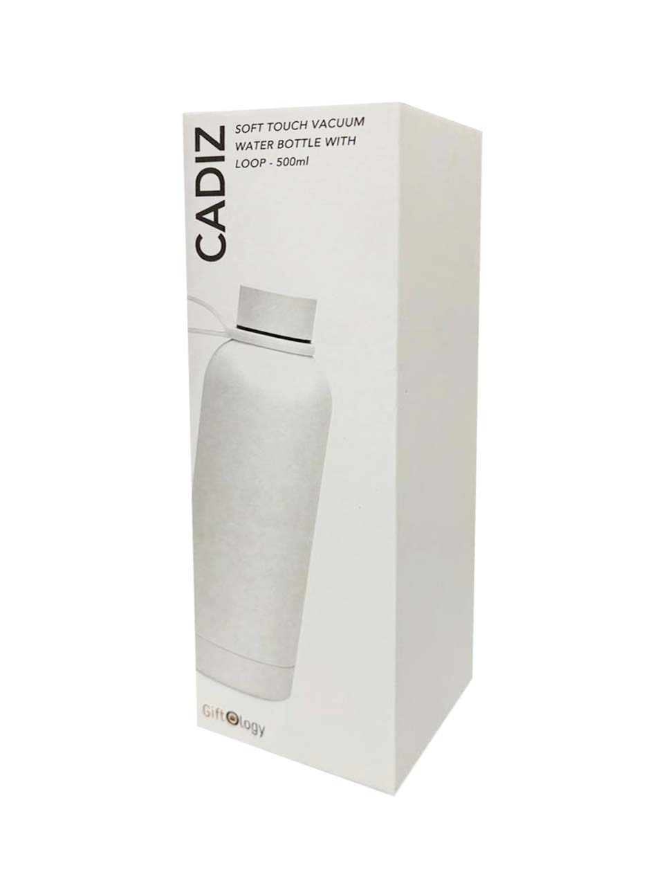 CADIZ - Giftology Double Wall Stainless Steel Bottle 500ml - White - Image 3