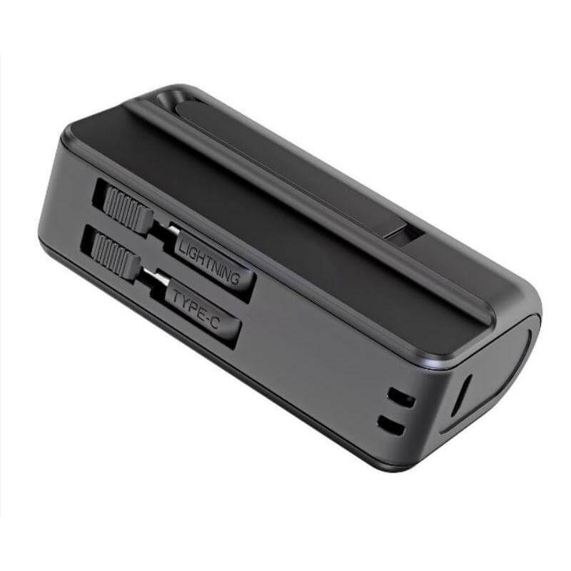 CAPSULE-@memorii-4500mAh-Dual-Connector-Pocket-Powerbank-with-Phone-Stand