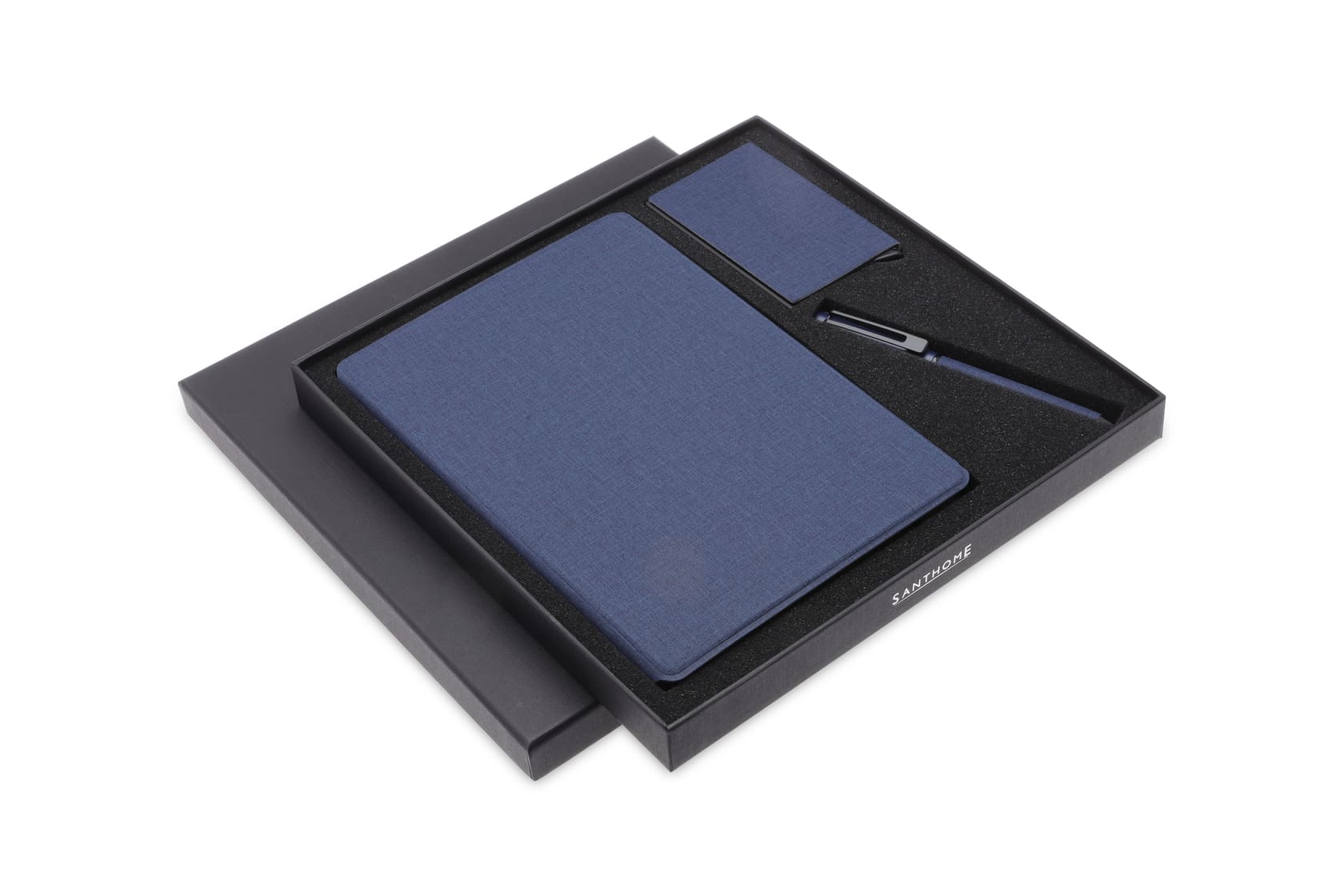 TESSIN - CHANGE ZERO Sustainable Gift Set with Refillable Notebook, Pen & Cardholder - Navy - Image 7