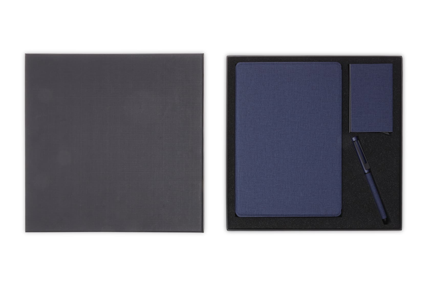 TESSIN - CHANGE ZERO Sustainable Gift Set with Refillable Notebook, Pen & Cardholder - Navy - Image 8