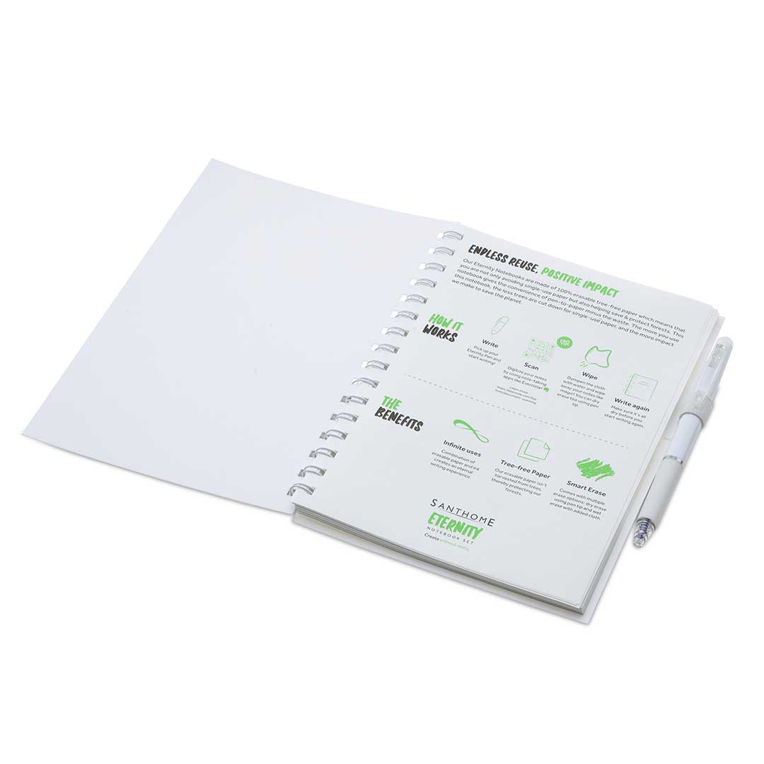 ETERNITY-Santhome-Erasable-Notebook-Pen-Set-White