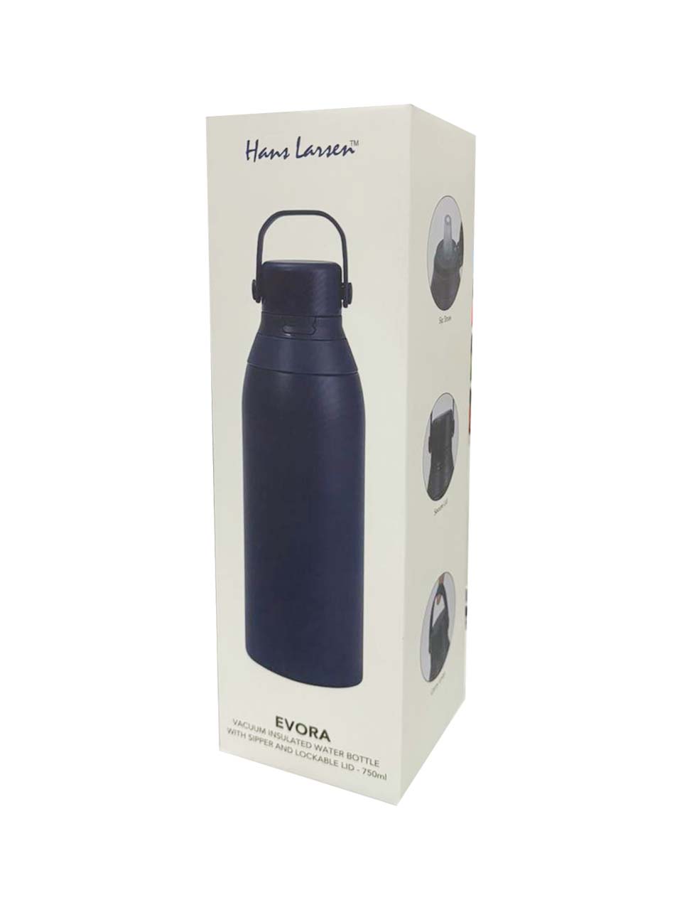 EVORA - Hans Larsen Double Wall Stainless Steel Vacuum Bottle - 750ml - Navy - الصورة 5