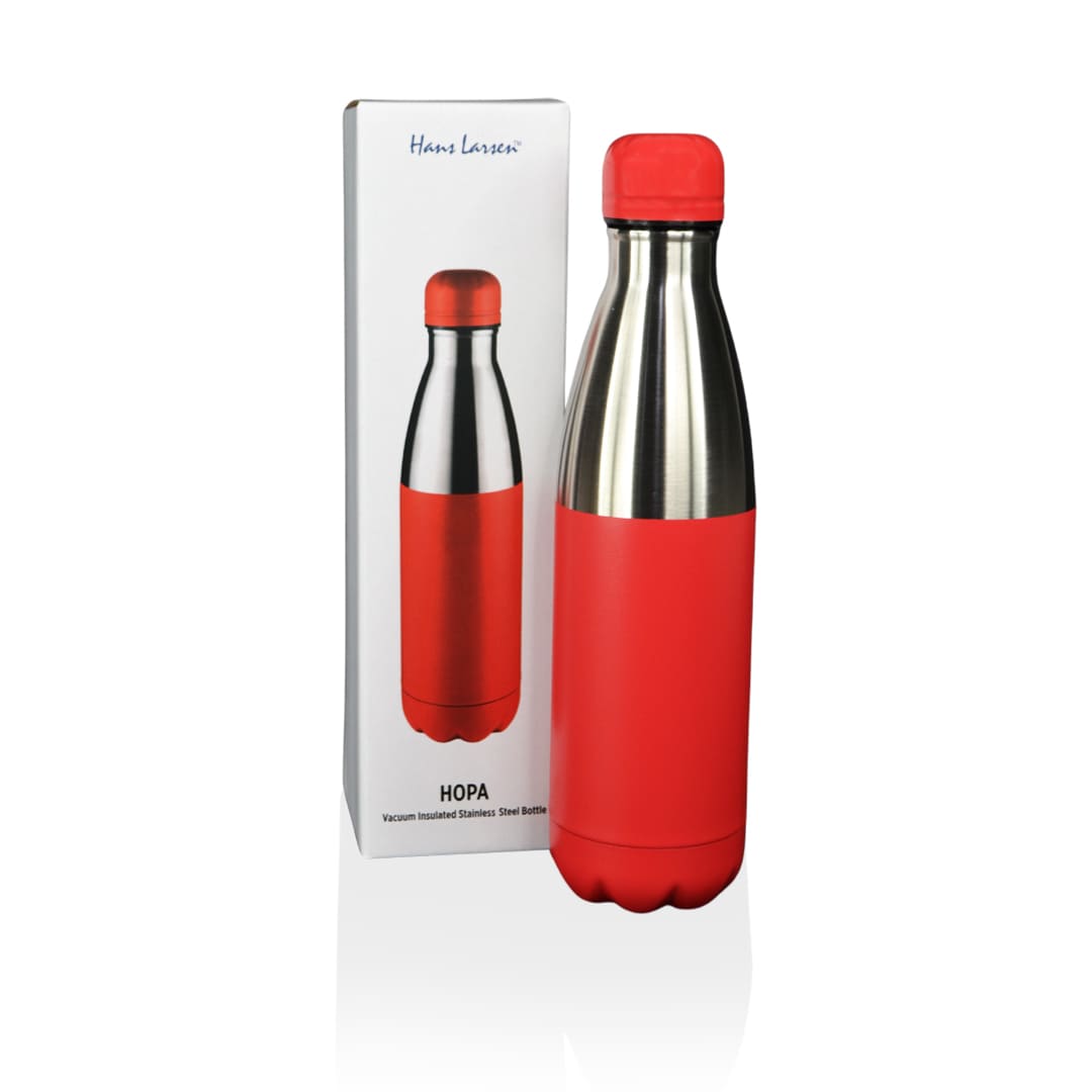 HOPA - Hans Larsen Double Wall Stainless Steel Water Bottle - Red - الصورة 2