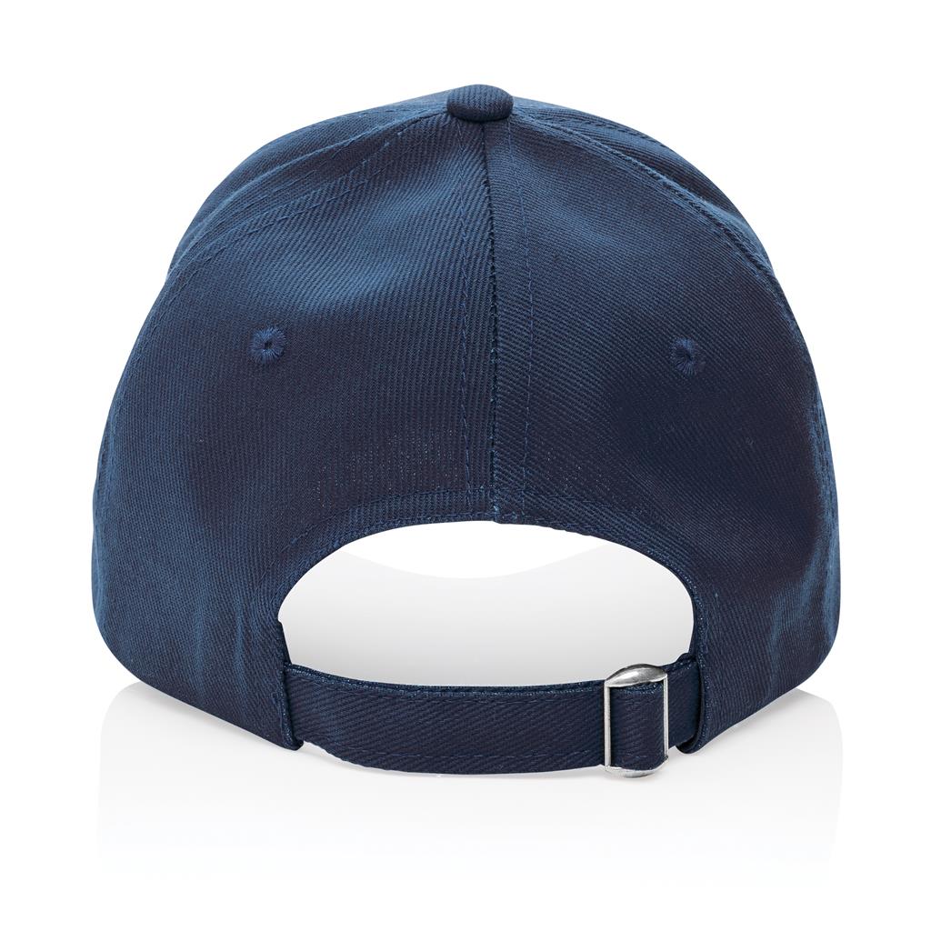 Impact AWARE™ 6 Panel 280gr Recycled Cotton Cap - Navy Blue - Image 3