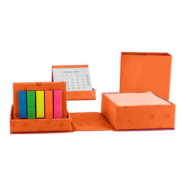 KALMAR-eco-neutral-MemoCalendar-Cube-Orange