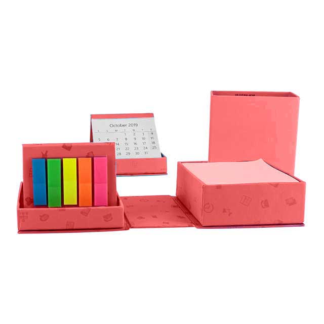 KALMAR-eco-neutral-MemoCalendar-Cube-Red