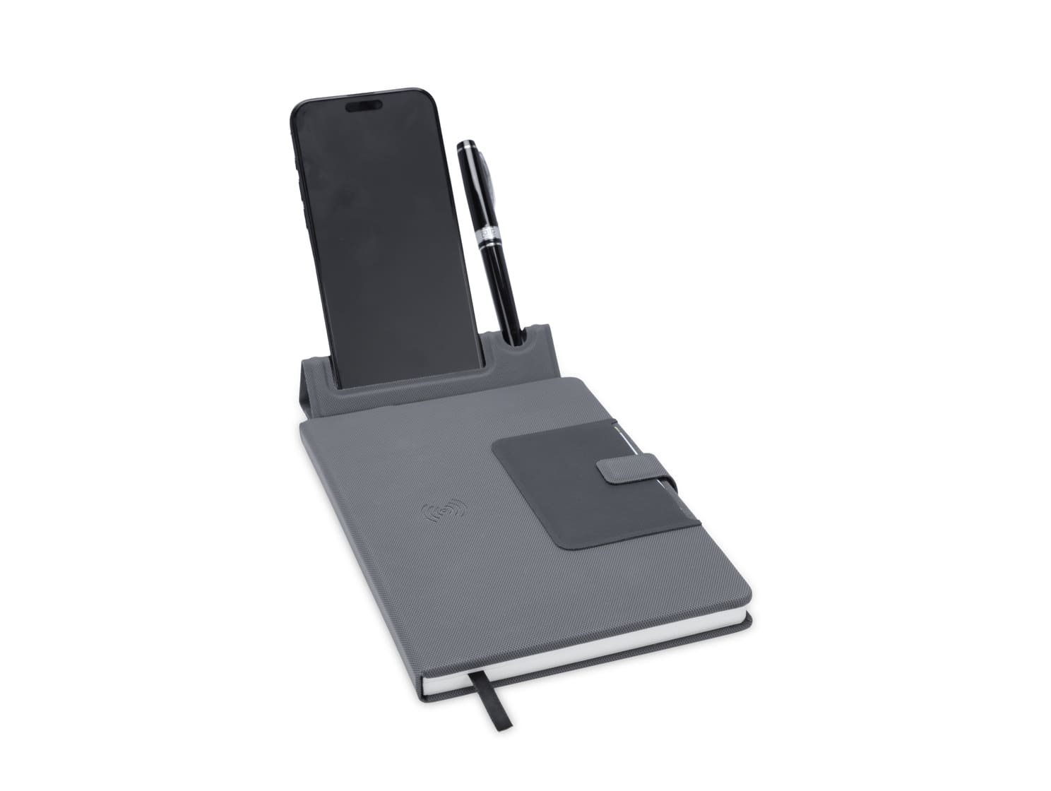 KAMEZ - Santhome 15W Wireless Deluxe Notebook with Phone Stand - Image 3