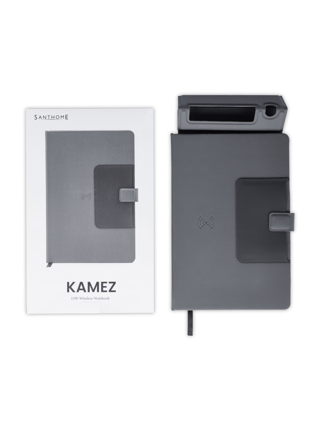 KAMEZ - Santhome 15W Wireless Deluxe Notebook with Phone Stand - Image 4