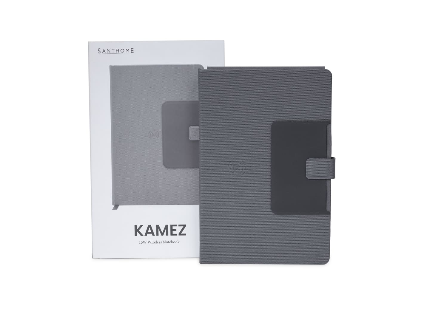 KAMEZ - Santhome 15W Wireless Deluxe Notebook with Phone Stand - Image 7