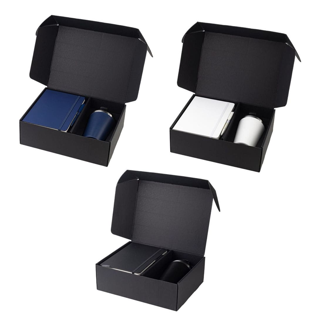 KOKSI - Giftology Set of Double Walled Tumbler, A5 Notebook and Pen - White - Image 9