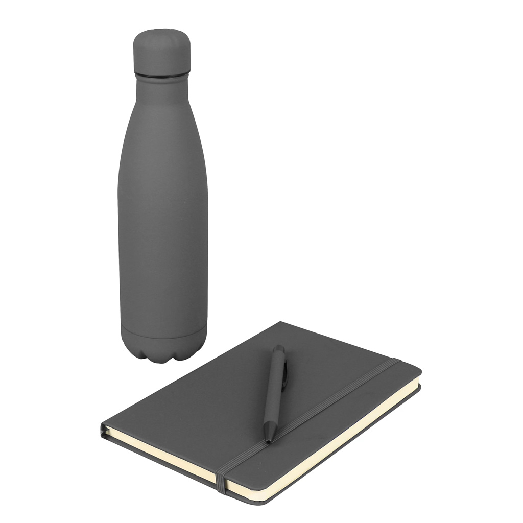 LAUTA-Giftology-Set-of-Stainless-Bottle-Notebook-and-Pen-Grey