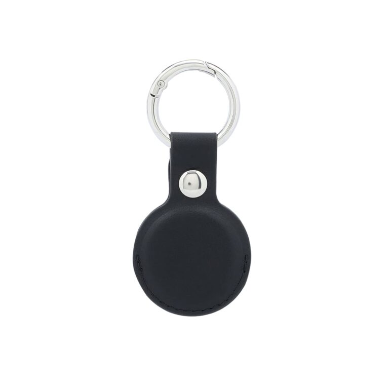 LEEVI-Santhome-PU-Keychain-with-Santhome-Tag-pocket-Black