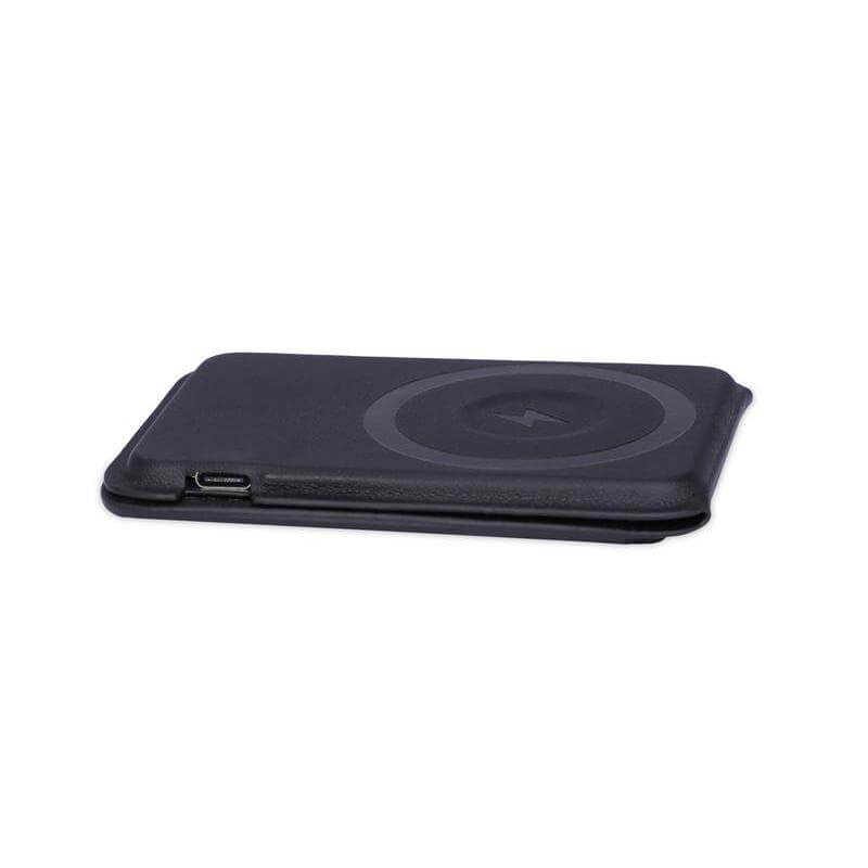 MAG3 - Giftology 3-in-1 Magnetic Wireless Charger Card Holder - Black - Image 6