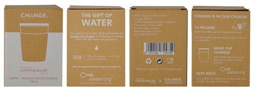 R-LAREN - CHANGE Collection Recycled Insulated Mug - Black - Image 3