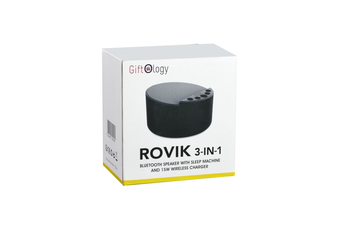 ROVIK - Giftology 3-in-1 Bluetooth Speaker with Sleep Machine and 15W Wireless Charger - Black - Image 5