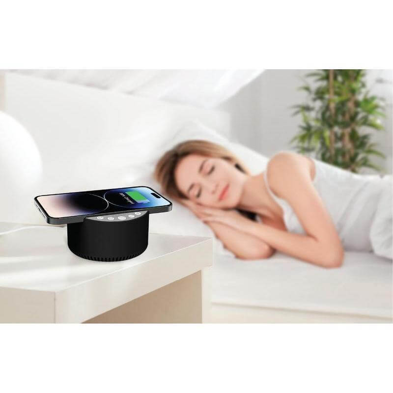 ROVIK - Giftology 3-in-1 Bluetooth Speaker with Sleep Machine and 15W Wireless Charger - Black - Image 6