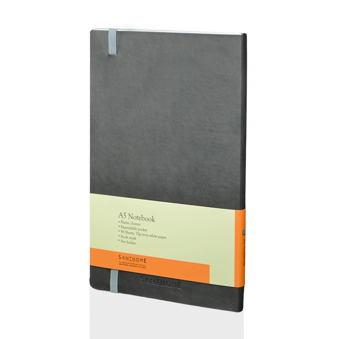 RULBUK - SANTHOME Softcover Ruled A5 Notebook Grey - Image 2