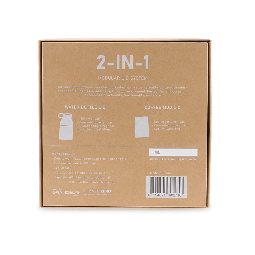 RUVO - CHANGE ZERO 2-in-1 Modular Hydration Gift Set - Dark Green - Image 8