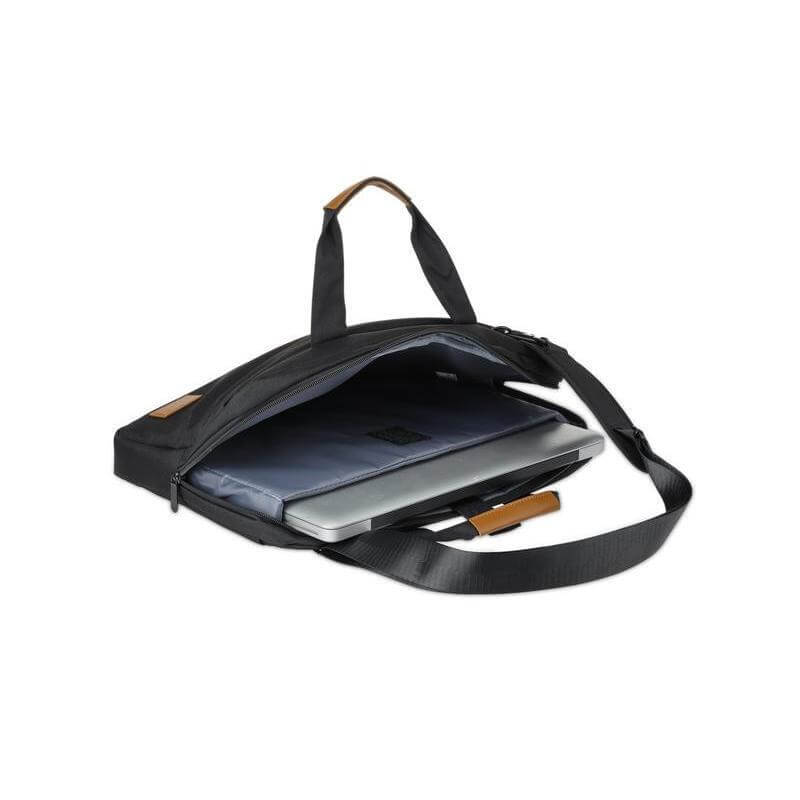 SLOTEN - Santhome® 15" Laptop Bag - Black/Tan - الصورة 4