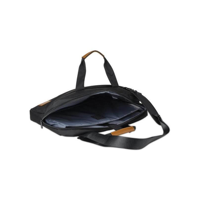 SLOTEN - Santhome® 15" Laptop Bag - Black/Tan - الصورة 5