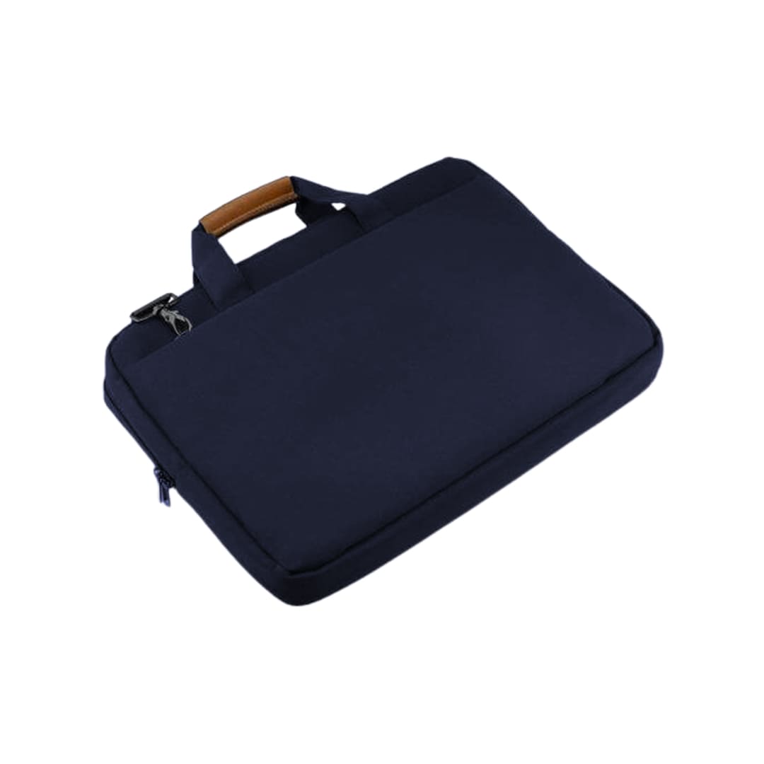 SLOTEN - Santhome® 15" Laptop Bag - Navy Blue/Tan - Image 5