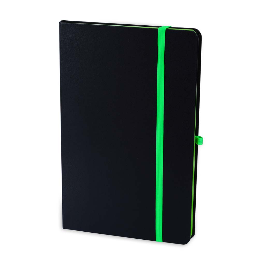 SUKH - SANTHOME A5 Hardcover Ruled Notebook Black-Green - الصورة 2