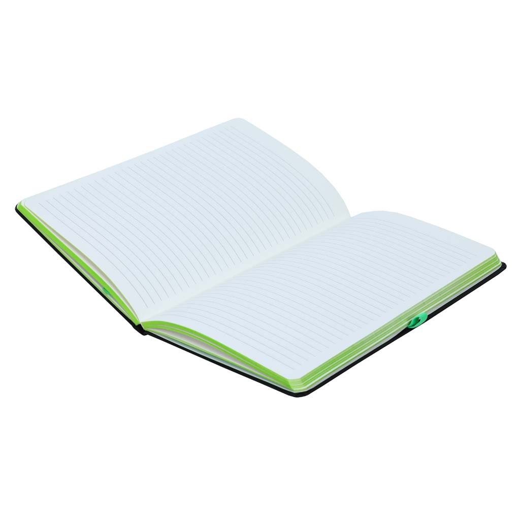 SUKH - SANTHOME A5 Hardcover Ruled Notebook Black-Green - الصورة 4