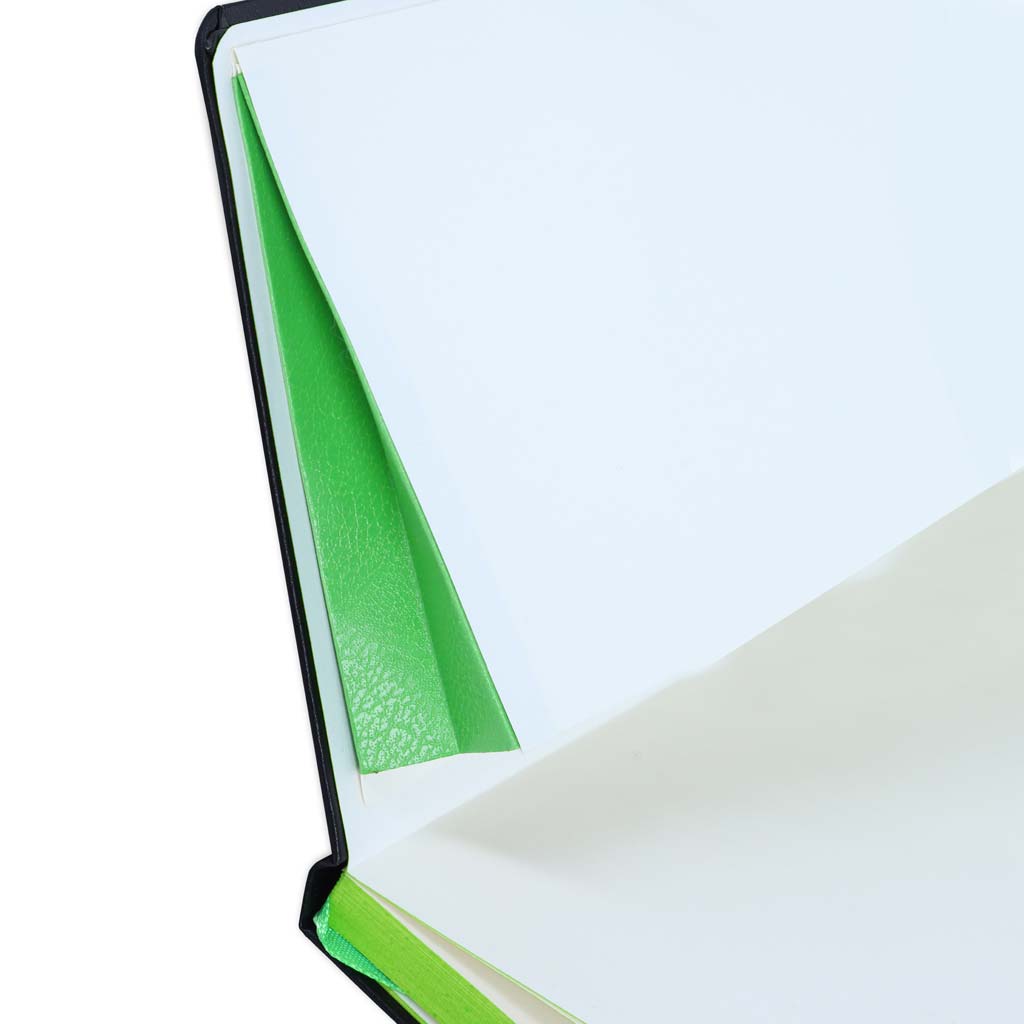 SUKH - SANTHOME A5 Hardcover Ruled Notebook Black-Green - الصورة 3