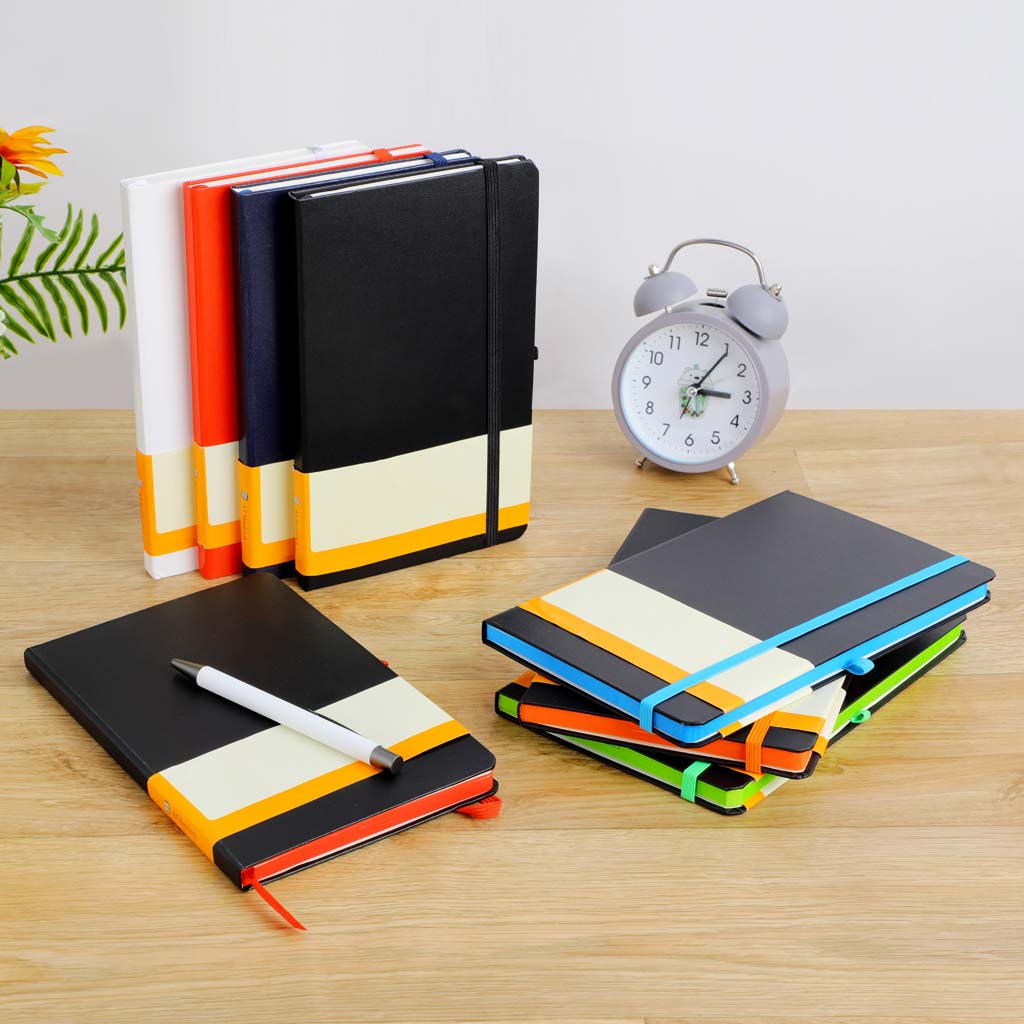 SUKH - SANTHOME A5 Hardcover Ruled Notebook Black-Green - الصورة 5