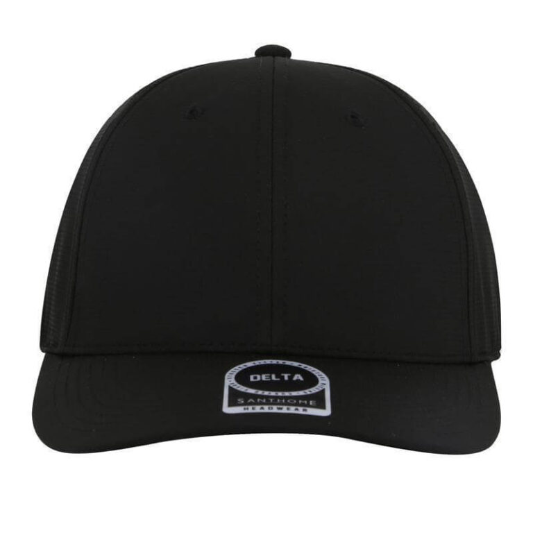 Santhome-6-Panel-Spandex-Cap-Black